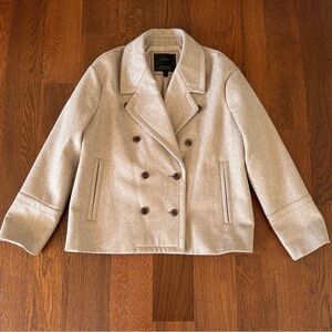 J Crew Melton Wool Double Breasted Pea Coat size 12
